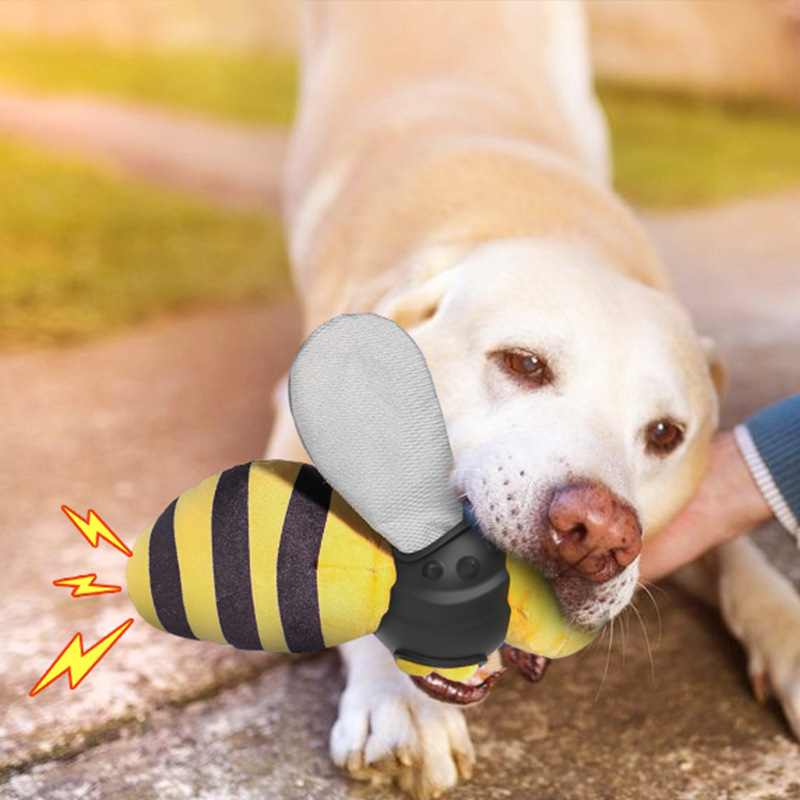 Wholesale Bee-Shaped Rubber Chew Toy for Dogs