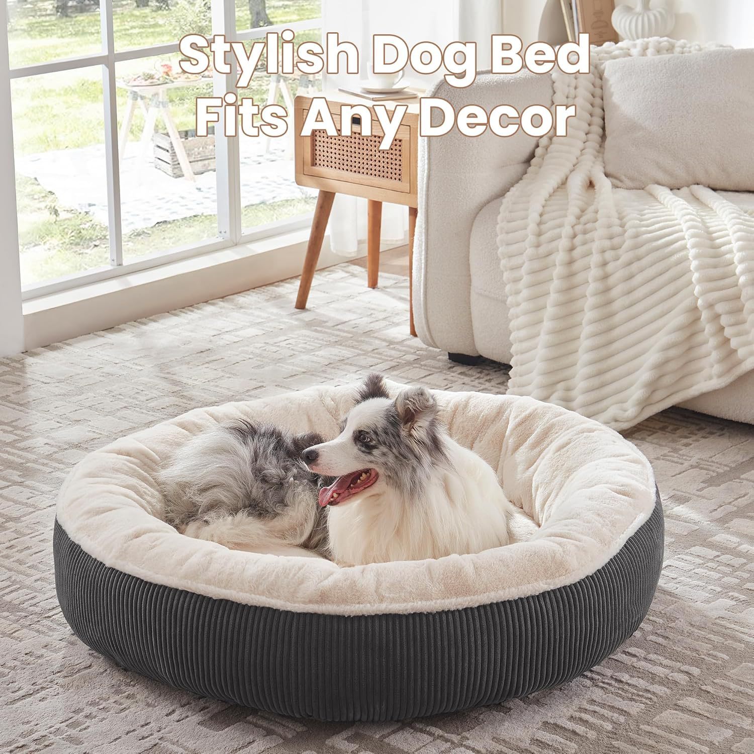Cozy Corduroy Donut Pet Bed