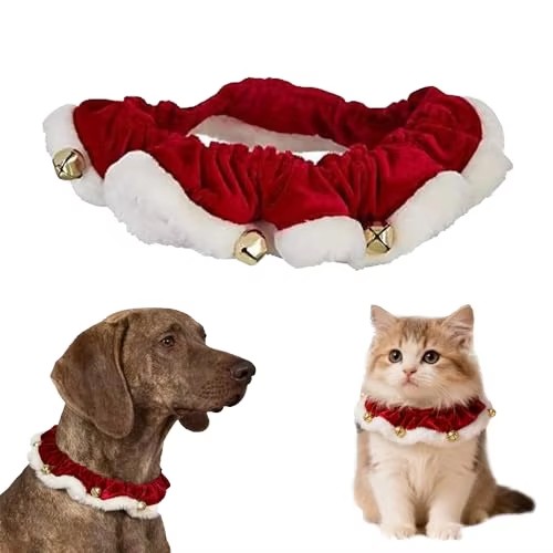 Christmas Pet Collar With Bells