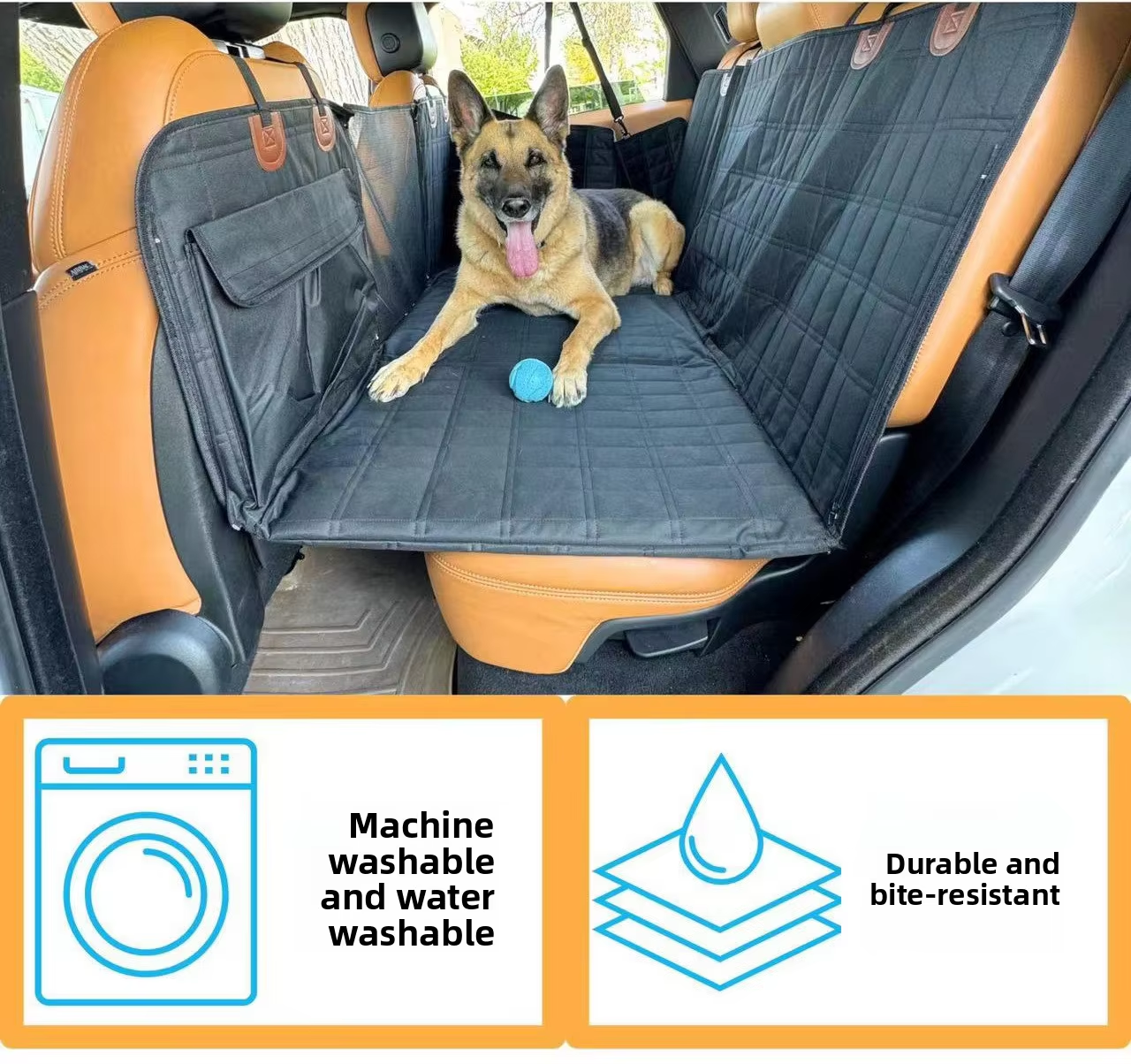 Hard Bottom Dog Car Seat Cover