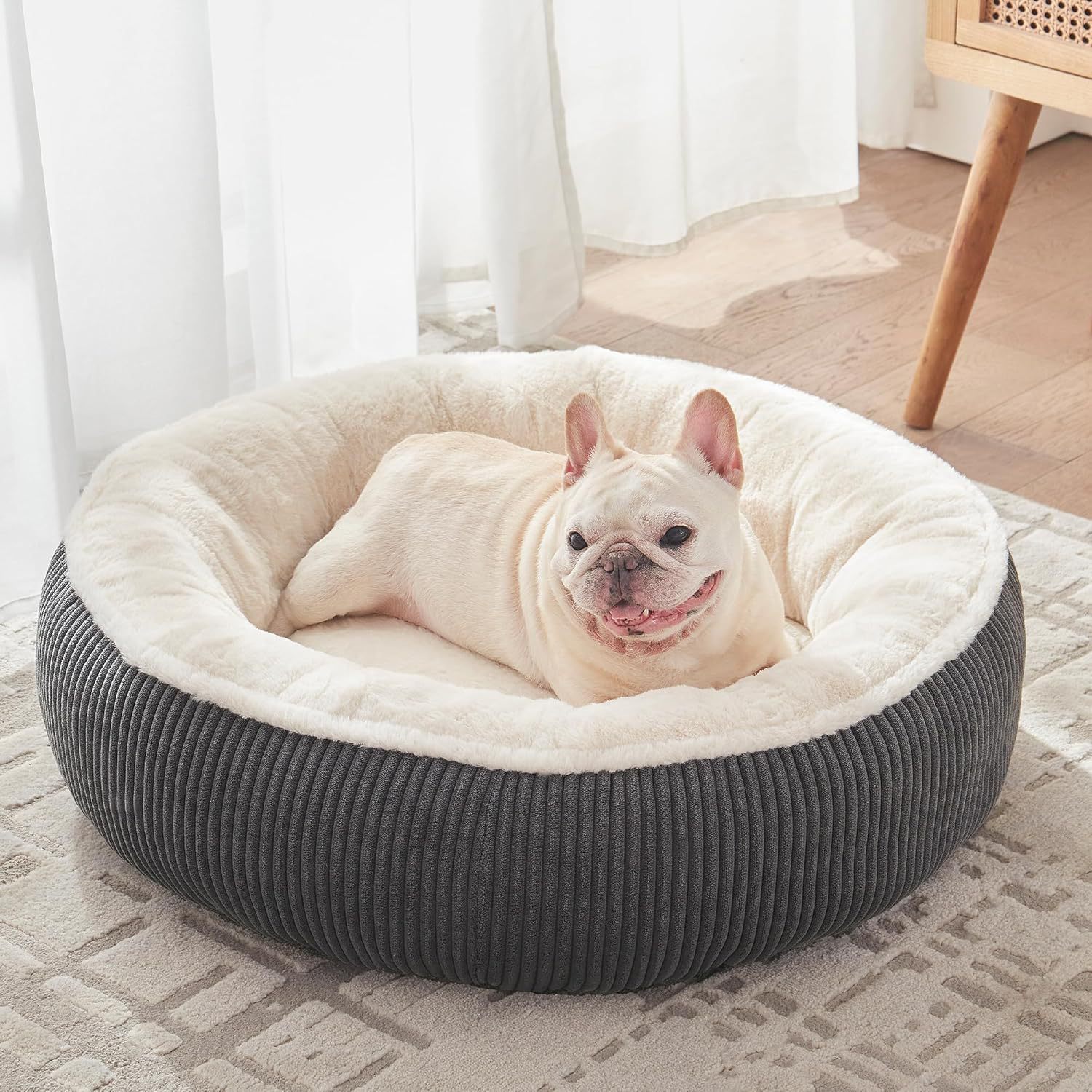 Cozy Corduroy Donut Pet Bed