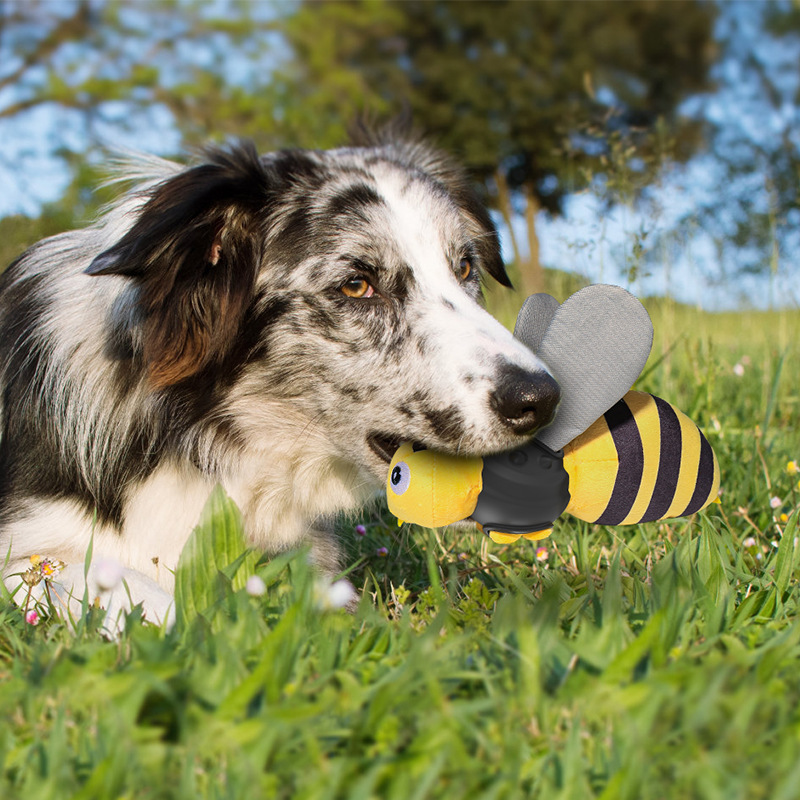 Wholesale Bee-Shaped Rubber Chew Toy for Dogs