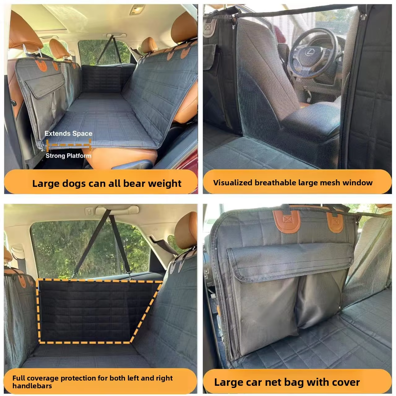 Hard Bottom Dog Car Seat Cover