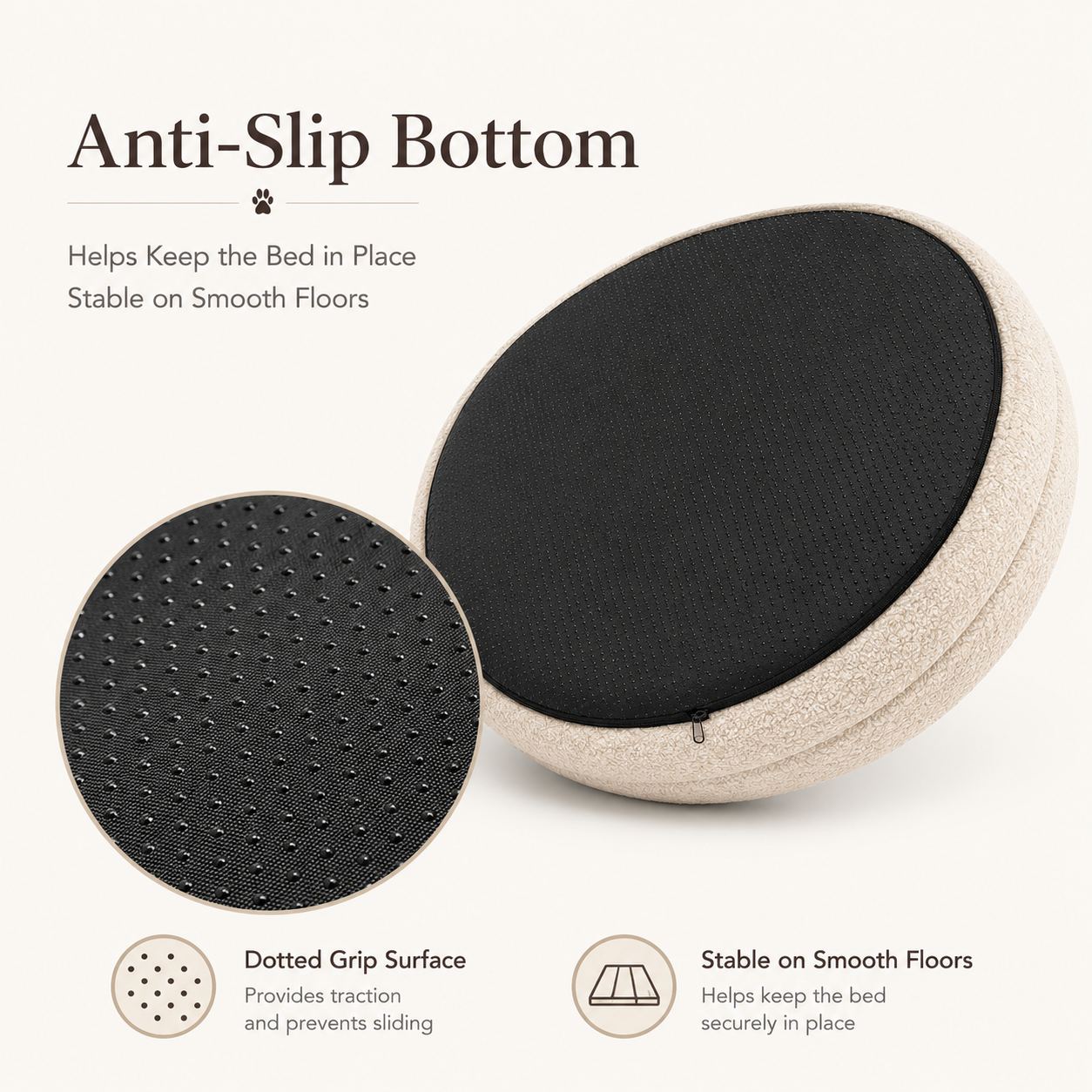 Wholesale Boucle Fabric Orthopedic Memory Dog Bed